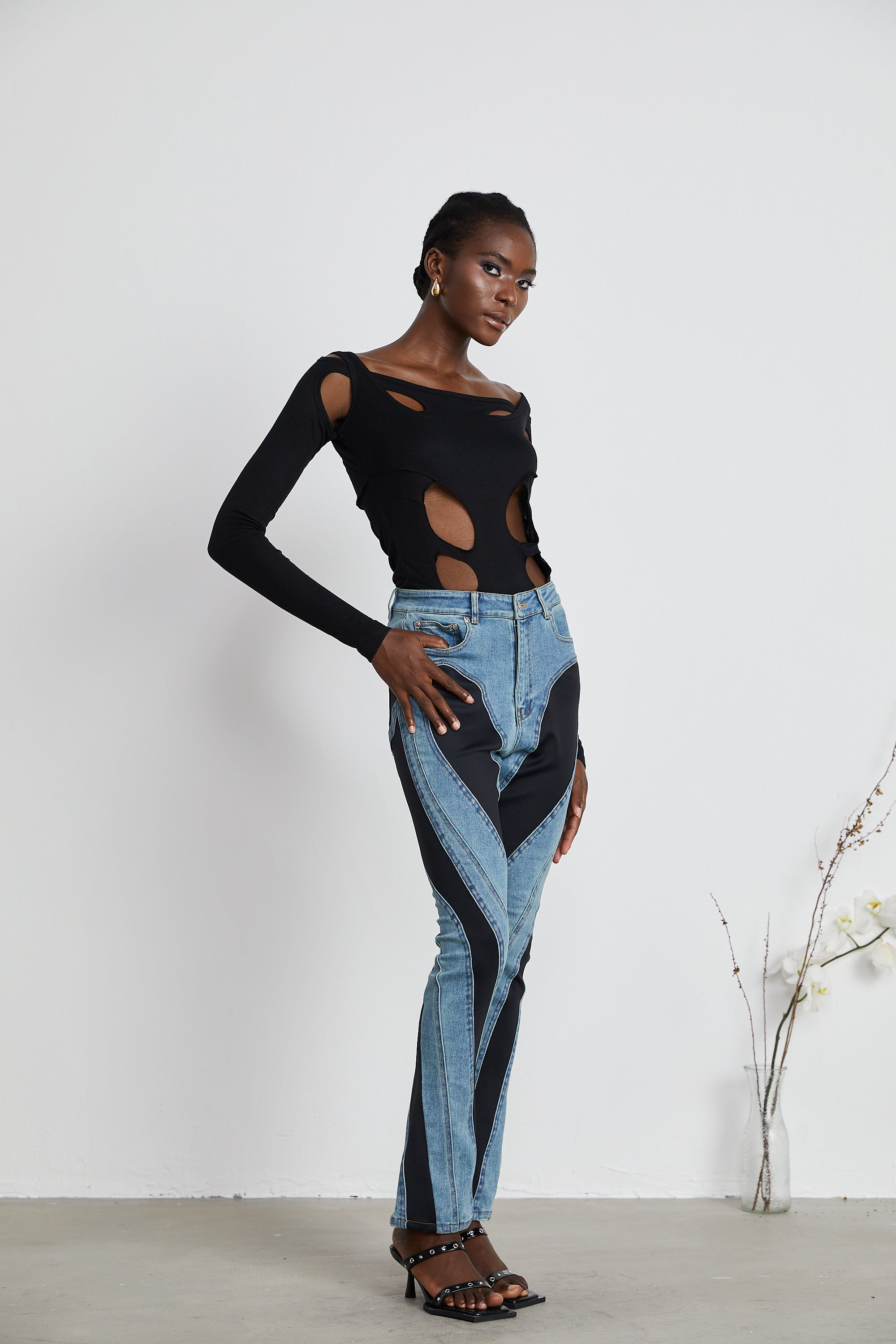 Noémie Spiral Panelli Jean Pantolon