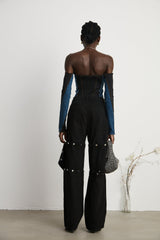 Melina Korse Denim Bodysuit