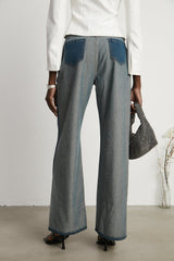Clothilde Geniş Paça Panelli Jean Pantolon