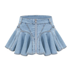 Capucine Denim Etek Kısmı Farbalalı Etek