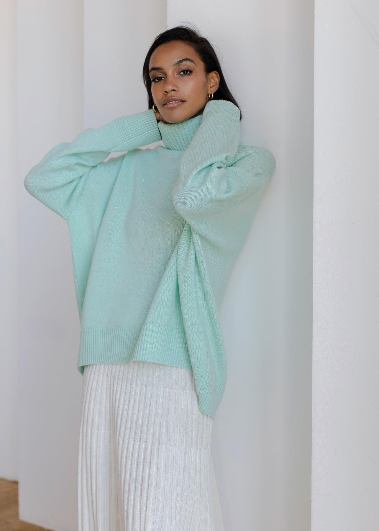 Luxe Oversize Balıkçı Yaka Kazak