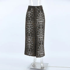 Leopar Baskı Maxi Etek