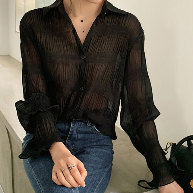 Giovanna Buruşuk Gömlek